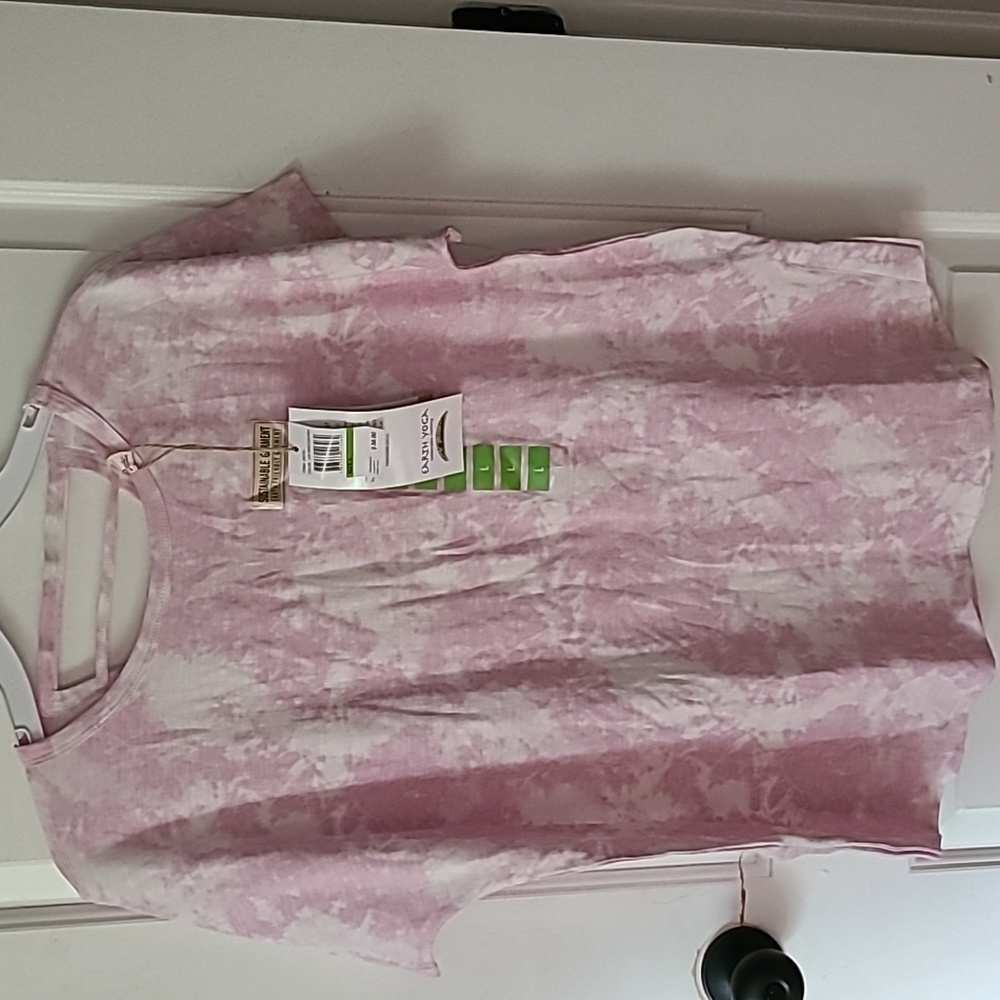 NWT Earth Yoga Lilac Cotton Tie dye Shirt